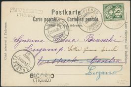 TI Prato - Stabstempel - Rodi Fiessa - Karte - > Tesserete