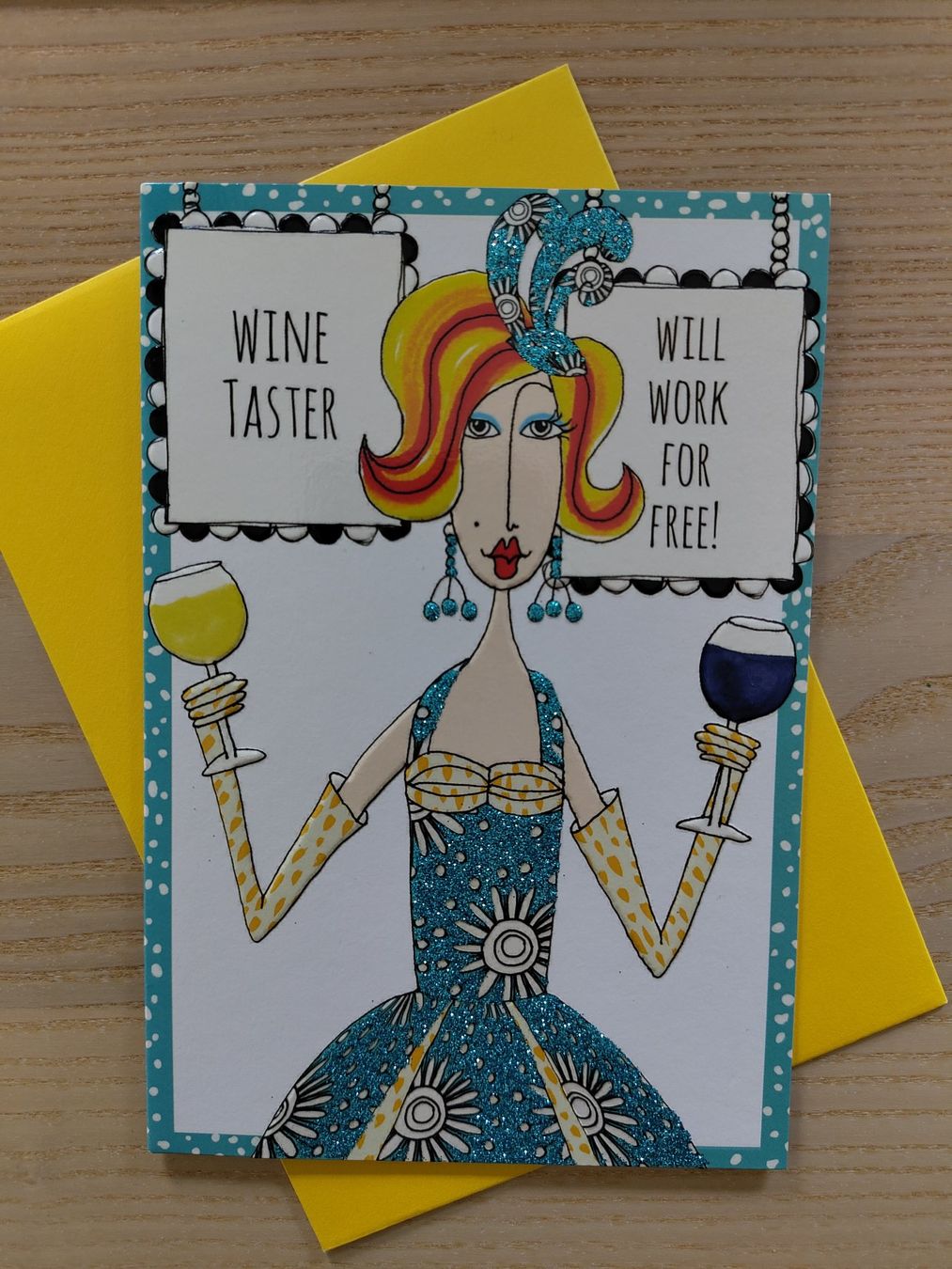 Cartes: Karte "Wine Taster: Will Work For Free" – Neuf (Voir description) à Baden par shinifin