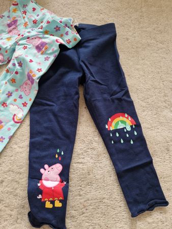 2 Leggins, Gr. 86, Peppa Wutz, Hose, Hosen Leggings rainbow