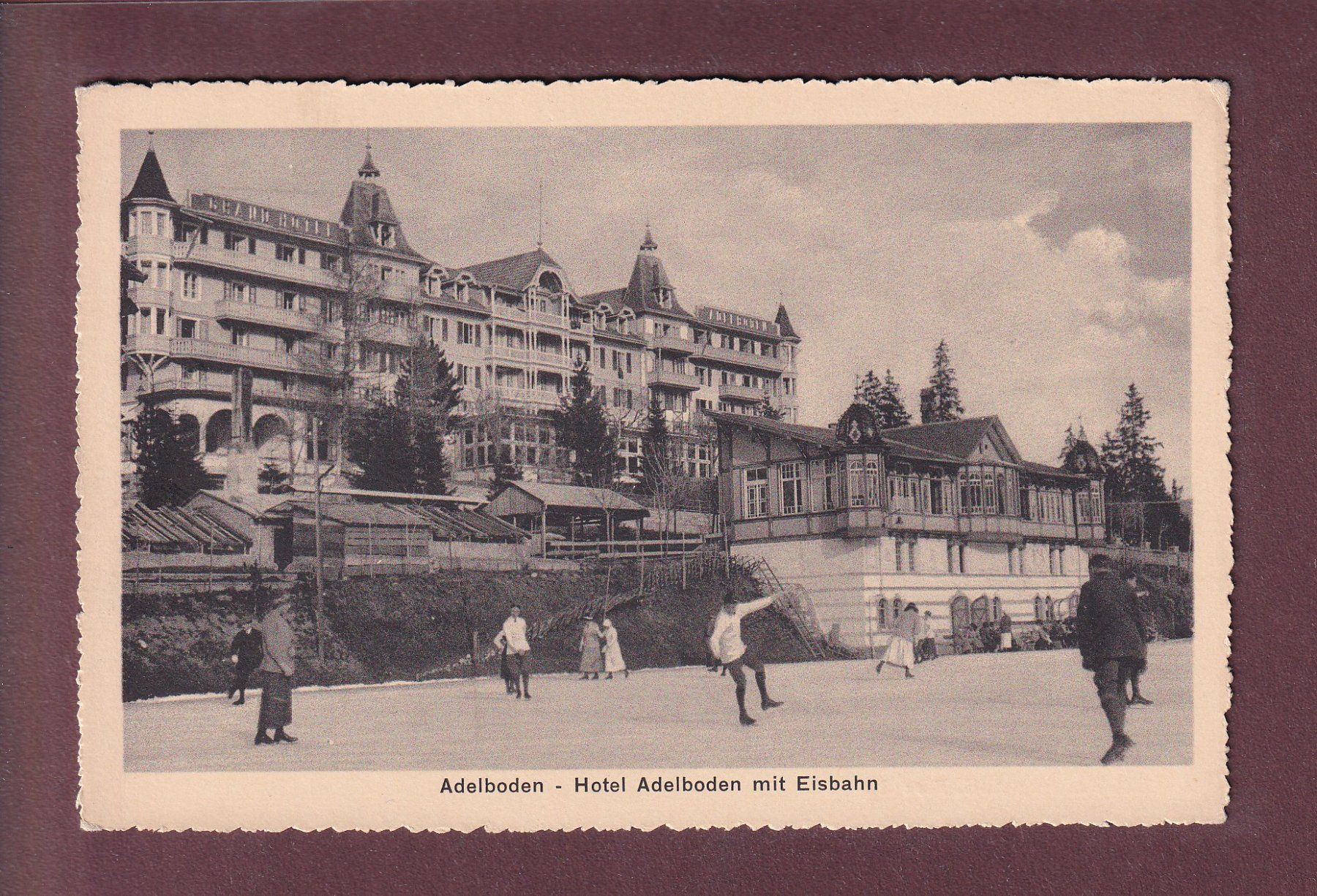 Cartoline postali: ADELBODEN - Hotel - Eisbahn – Usato da Pully venduto da nicecards