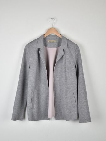 Smith & Soul leichter Blazer, Gr.S, grau/rosa