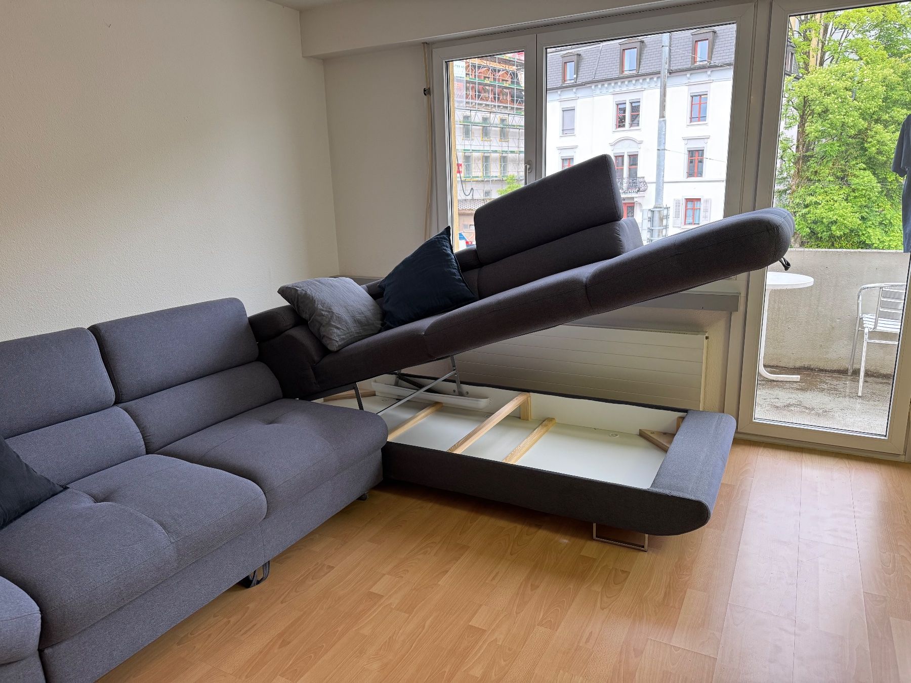 Sofas: Hom´in Ecksofa FABIO, Schlafsofa, blau – Gebraucht aus St. Gallen von cedisells 4