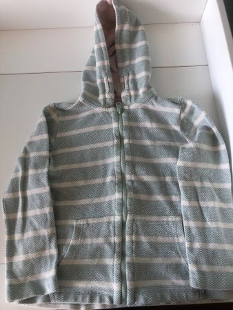 Gemütlicher Kapuzenjacke gestreift Grösse 98