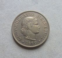 ++ 5 Rappen 1879, gute Erhaltung