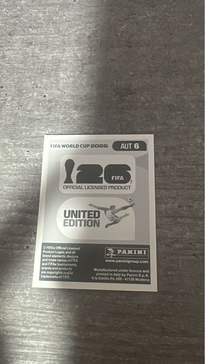 Panini Carte collezionabili: AUT 6 , FIFA WORLD CUP 2026 PANINI  – Nuovo (secondo la descrizione) da Frauenfeld venduto da 1PegPeg1 1