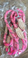 Pinke Hundeleine aus Seil mit Lederdetails - Neu & OVP 2M