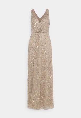 Abendkleid gold mit Paietten