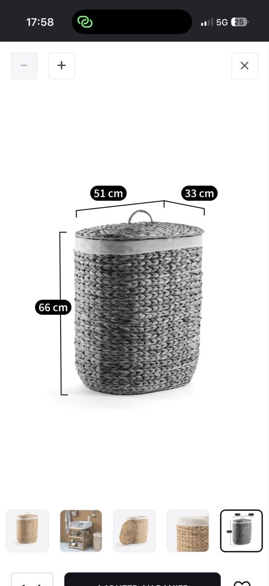 Paniers à linge: Panier à linge la redoute lomopi – D'occasion à Zürich par Elisabeth_Lefebvre 7