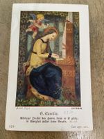 Heilige Caecilia Andachtsbild Heiligenbildchen Helgeli