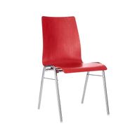 neuer Formschalenstuhl 720, Sitzschalenform konisch, rot