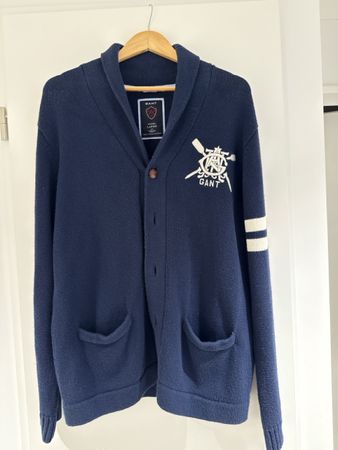 GANT Cardigan, Cotton, Size L, Navy Blue, Great Condition