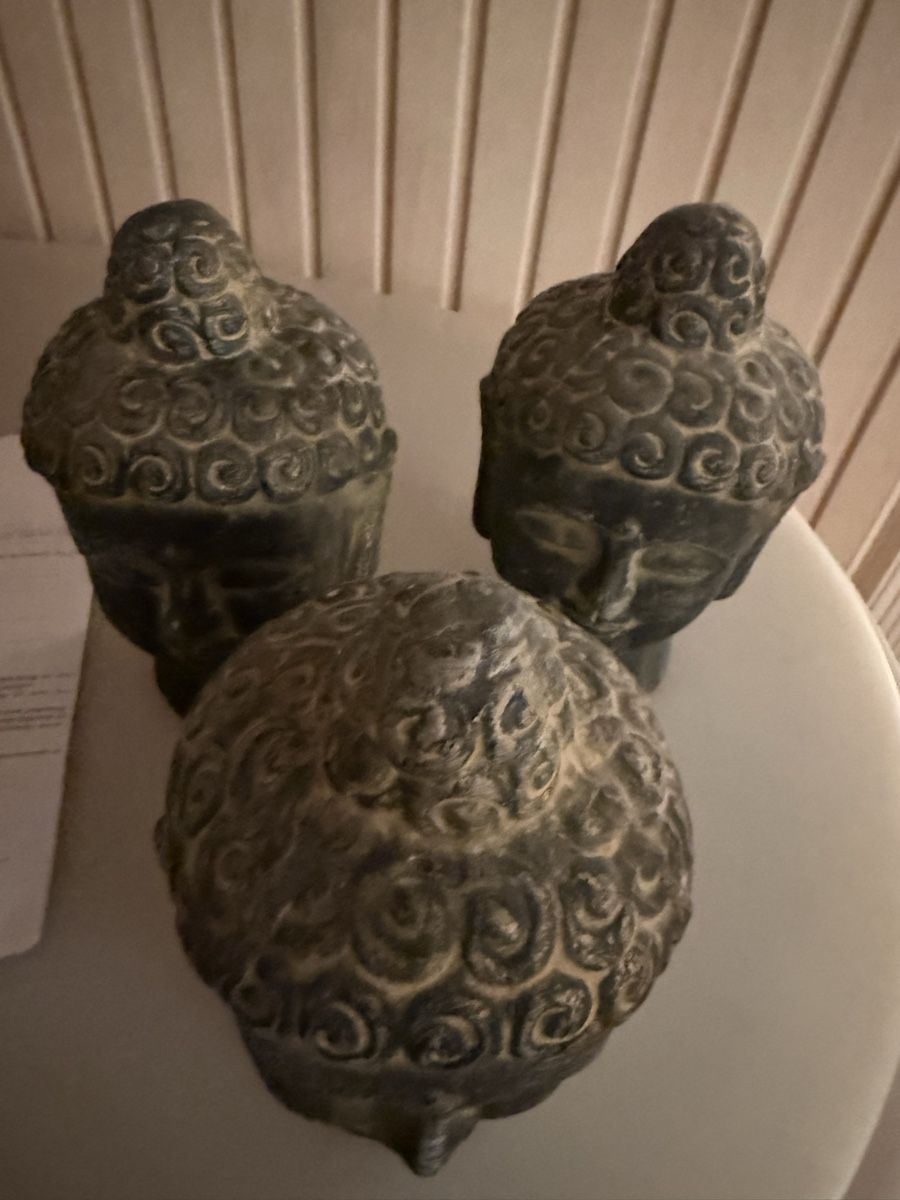 Tutte le decorazioni: 3er Set Buddha-Köpfe, Deko-Figuren mitfür ein harmonisches – Nuovo (secondo la descrizione) da Bottighofen venduto da inf_988w 1