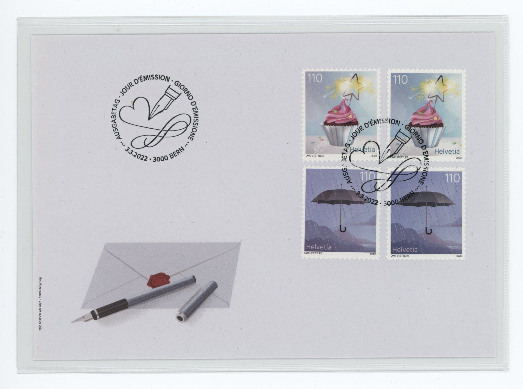 Alle Briefmarken: Spezielle Anlässe 2022, Combo FDC – Gebraucht aus Utzigen von sprint.007 2