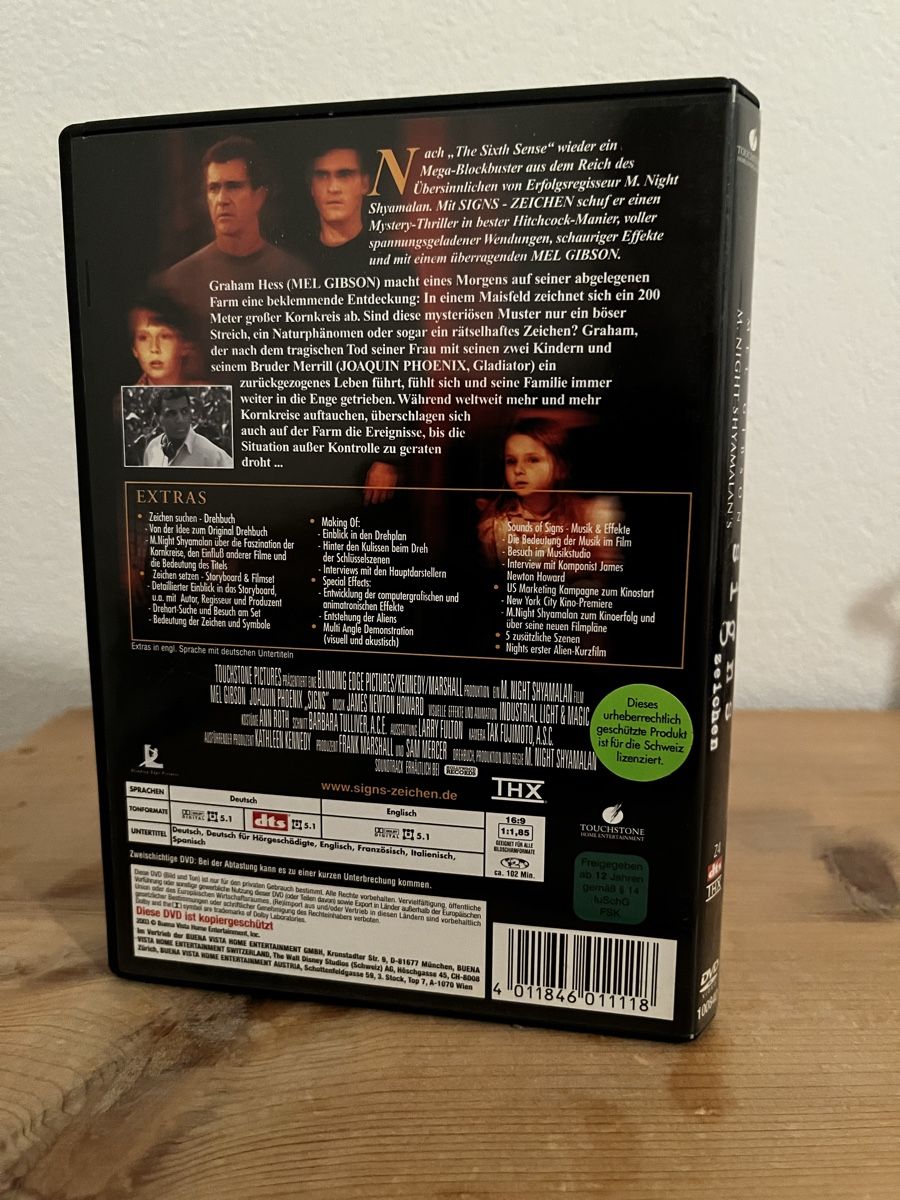 Tutti i DVDs: DVD Signs - Zeichen mit Mel Gibson – Usato da Bassersdorf venduto da McRob00 2