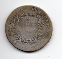 (411) Frankreich, 5 Francs ANⅩⅠ, MA, selten