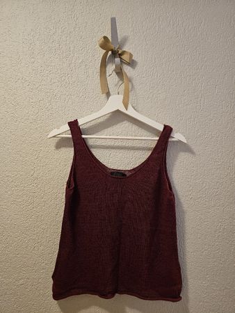 🪭Zara Strick-Top, bordeauxrot, Gr. M, Neuwertig!🪭