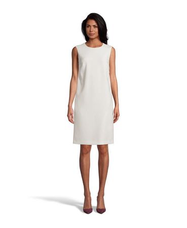ESCADA Etuikleid Kleid Sommer Cocktailkleid Creme weiss 44
