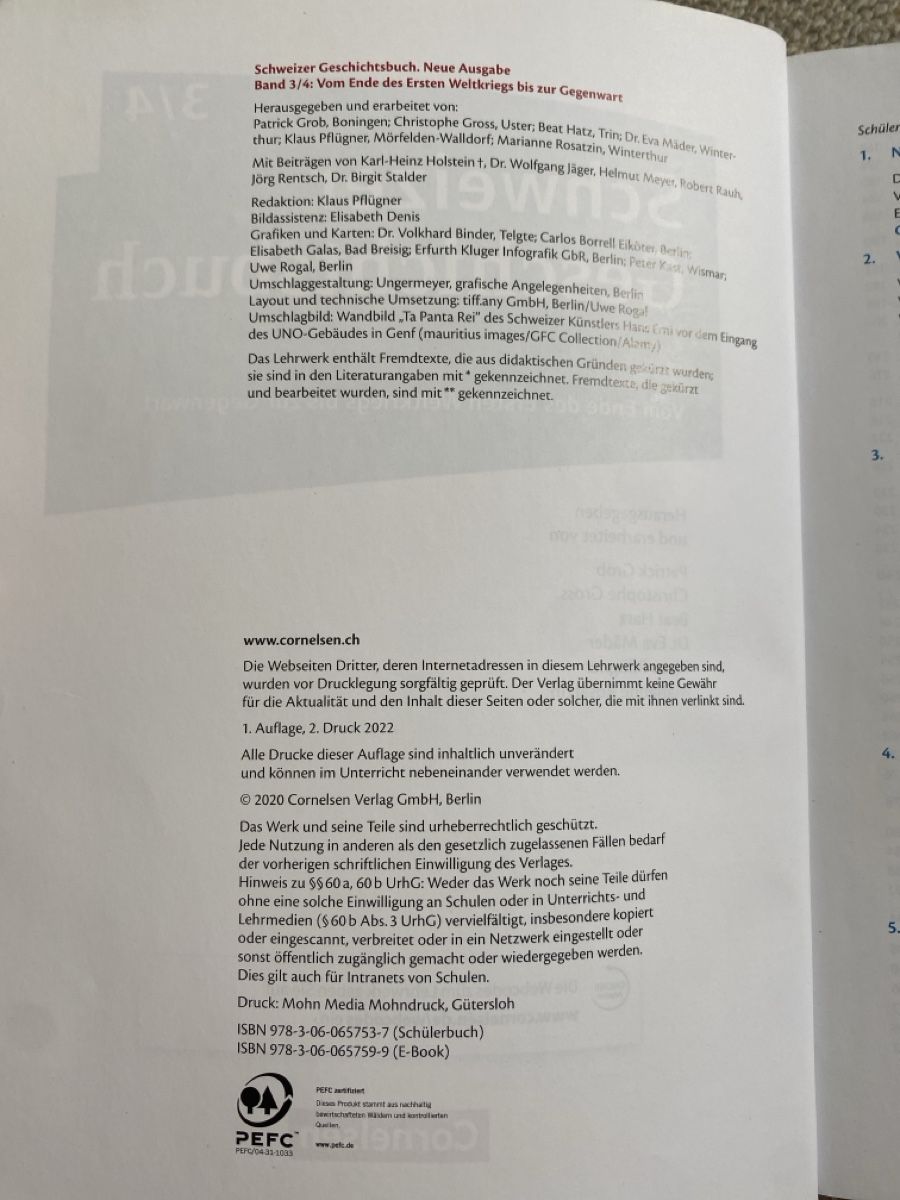 Libri: Schweizer Geschichtsbuch 1, 2, 3/4 Neue Ausgabe – Usato da Wallisellen venduto da aishuu 8