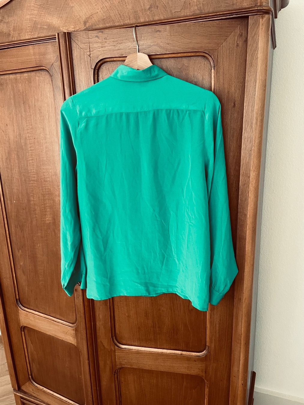 Blusen: Golden Gate Seidenbluse, Gr. 36, smaragdgrün – Neu (gemäss Beschreibung) aus Zürich von ElaLeonEla 3