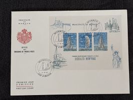 Pli premier jour Monaco voile 1985 bon etat