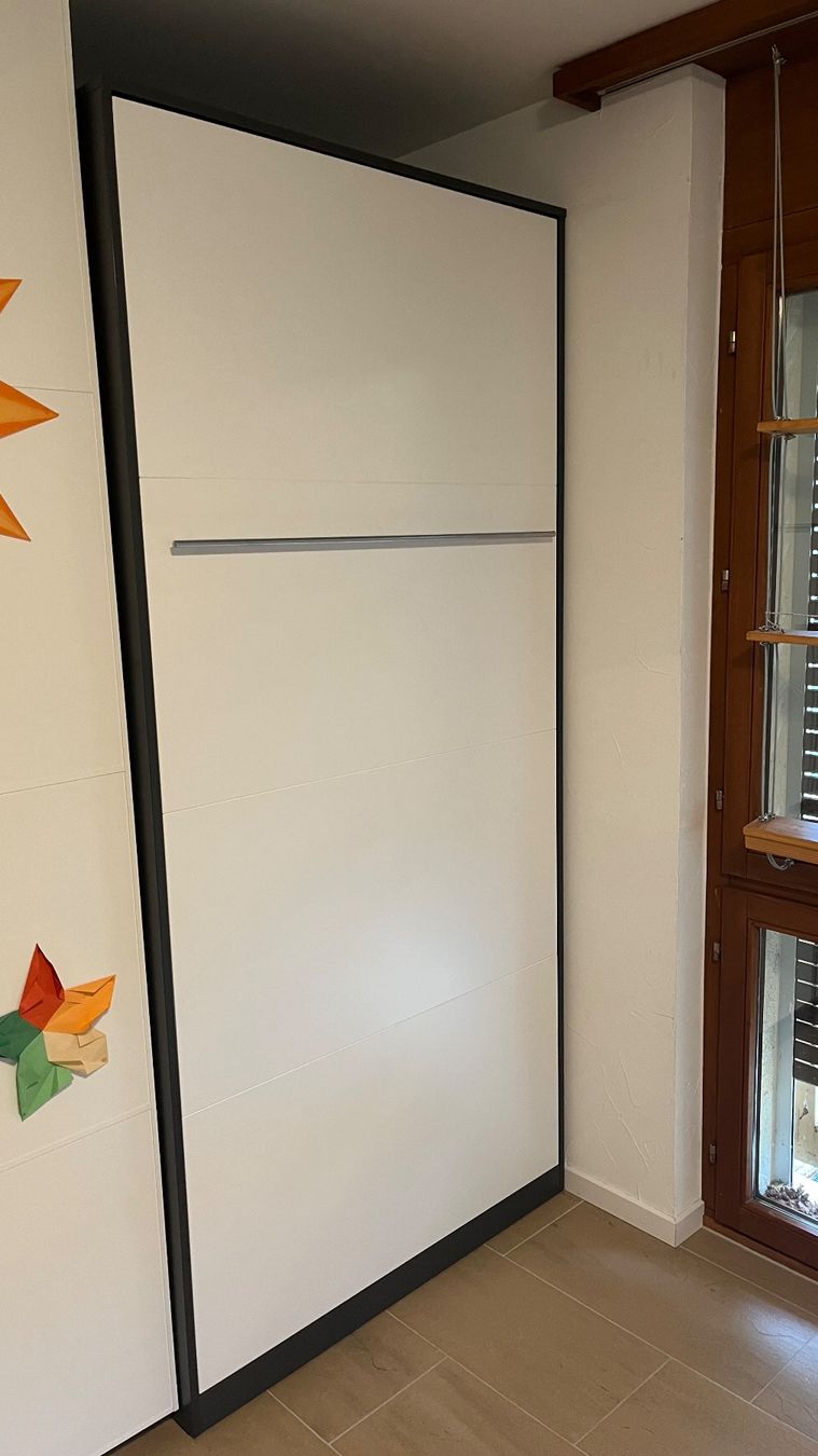 Lits: Wandklappbett Smartbett Murphy weiss anthrazit – D'occasion à Winterthur par Con8trol 1