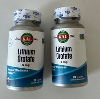 2 Lithium Orotate a je 120 Kapseln Beste Qualität und Neu!