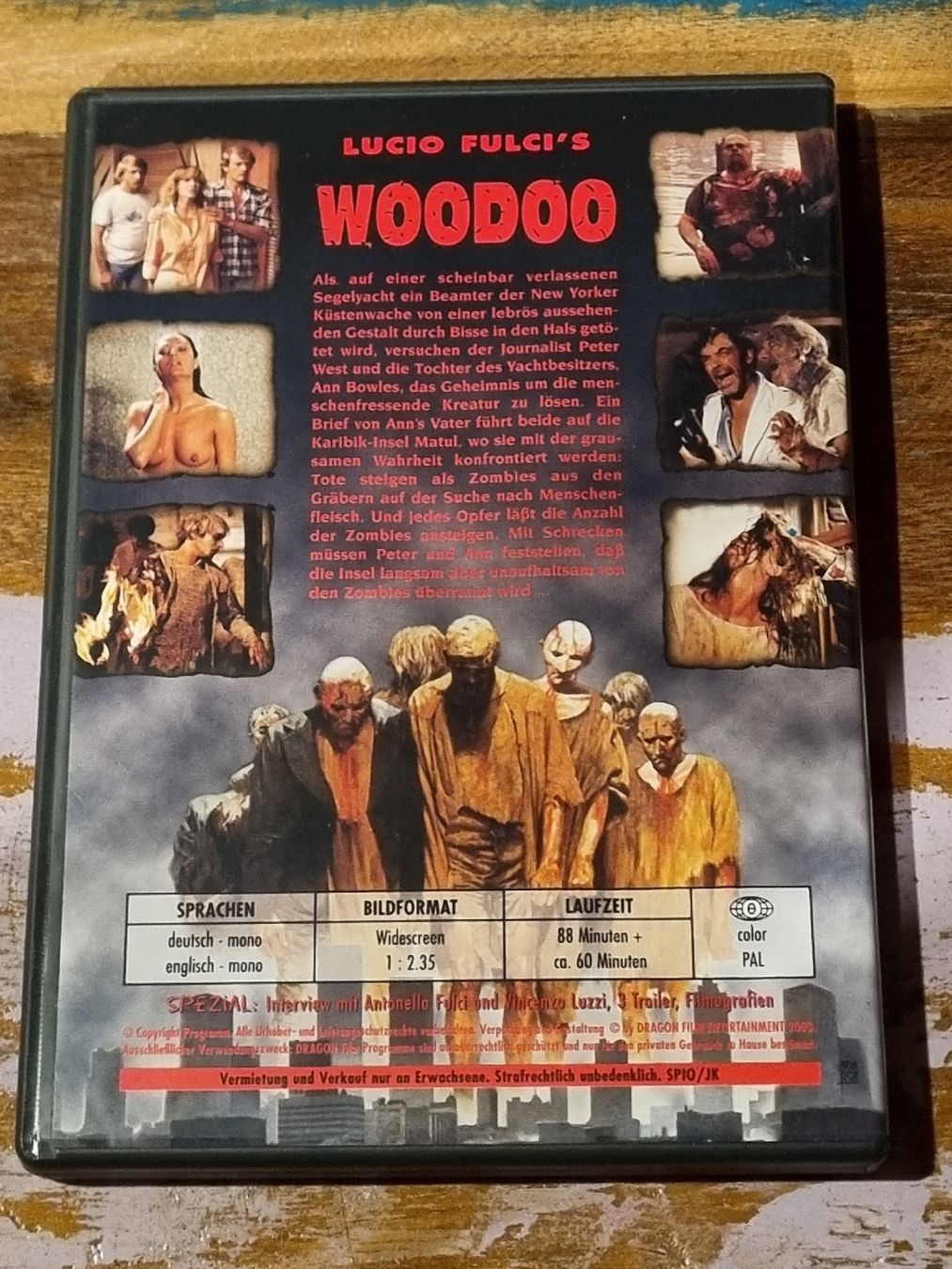 Tutti i DVDs: Woodoo, DVD Horror Uncut – Usato da Winterthur venduto da Belzarek 1