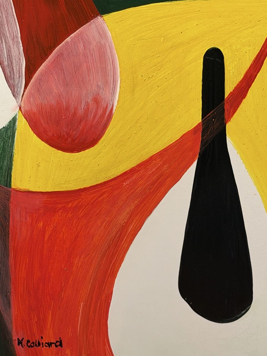 Dipinti: R. Collirad - Modern Art Painting Abstract – Usato da Lausanne venduto da artnouveau04 2