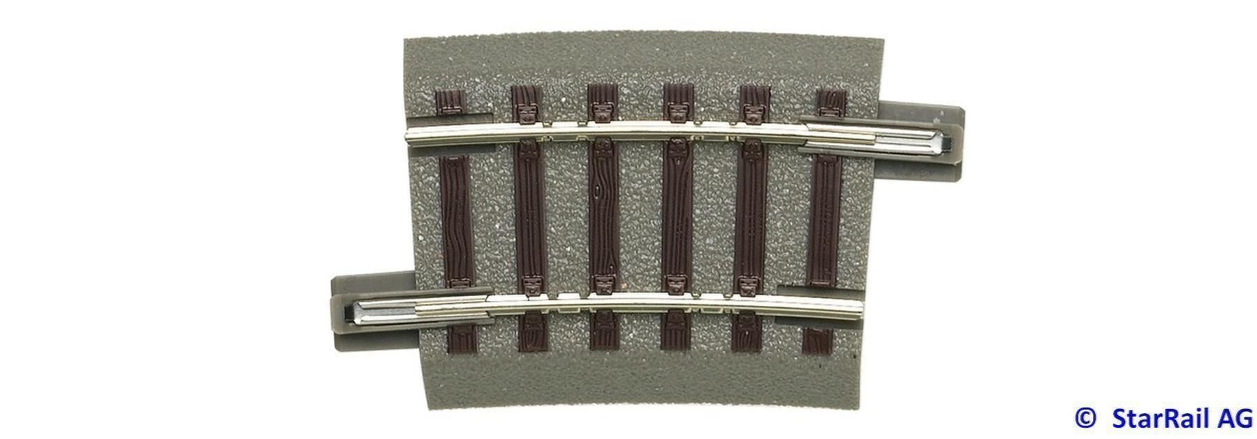 Roco Modellini di ferrovie: Roco 61129 Gebogenes Gleis R2, 7,5° – Usato da Ennetbaden venduto da StarTrain