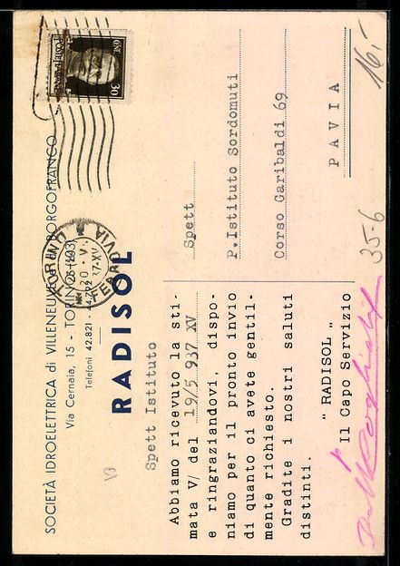 Cartoline postali: Radisol, Diserbante Chimico Perfetto, Re – Usato da Berlin venduto da bartko-reher 1
