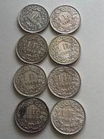 Lot mit 8 Stk. 1 Fr. ( 1946/52/56/57/58/61/62/63 )