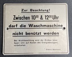 Altes Waschküchen - Schild  von Elektra Baselland