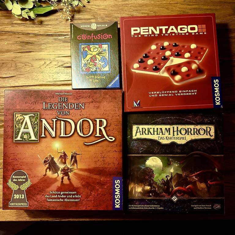 Giochi: 4 Brettspiele  Andor, Arkham Horror, Pentago & Confusion – Usato da Glattpark(Opfikon) venduto da uli_v96q