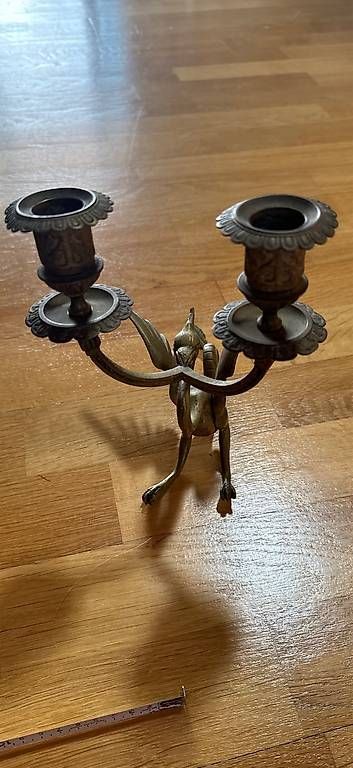 Portacandele: Messing Kerzenständer Drache alt  ggf antik Jugendstil – Usato da Basel venduto da Joshy03 1
