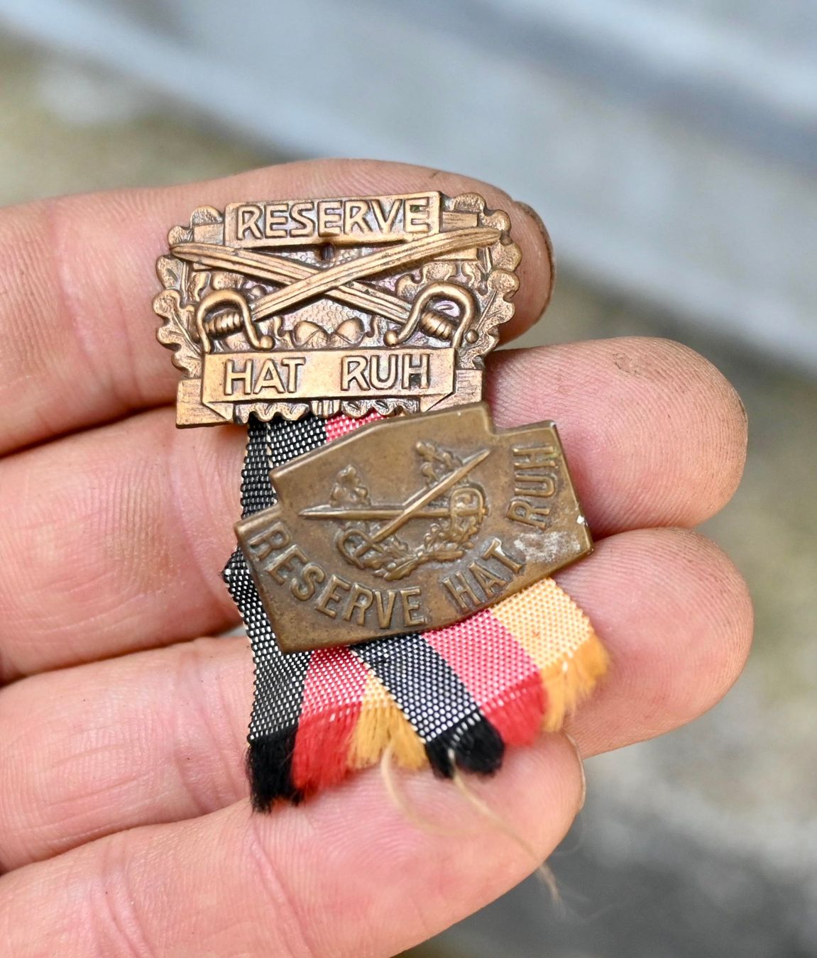 Uniformi: Bundeswehr Abzeichen: "Reserve hat Ruh" – Usato da Pfaffhausen venduto da mono_rec 1