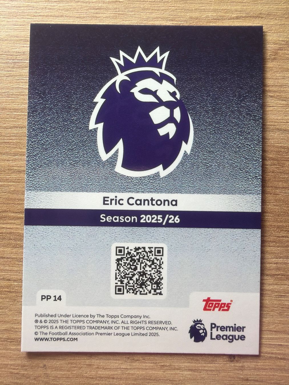Topps Carte collezionabili: Soccer Eric Cantona SSP PREMIER PULL Premier League 25/26 – Usato da Netstal venduto da Clutch79Cardz 1