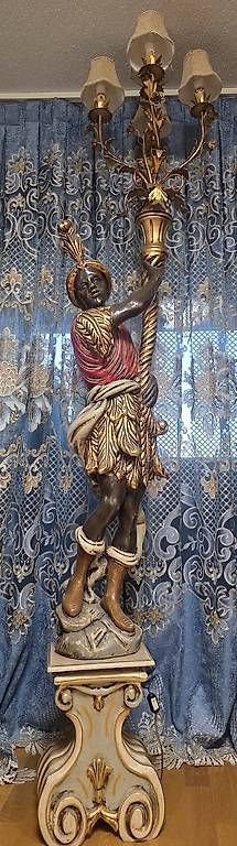 Sculture & Statue: Antiker Nubischer Fackelhalter aus Holz – Usato da Kaufdorf venduto da Nati-Nati 2