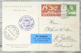 TR09 Carte Postale + Timbre Suisse 1925
