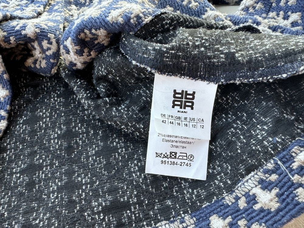 RIANI Designer 💙 Jacke Kurzmantel, Blazer blau Muster (Gebraucht