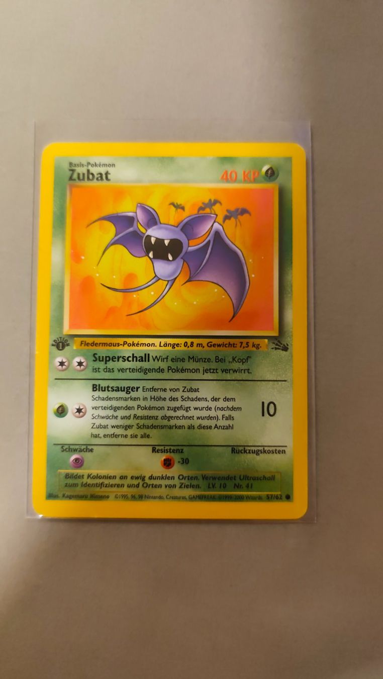 Pokémon Carte collezionabili: Zubat 1.st Edition - Fossil – Usato da Kehrsatz venduto da Riyouu 2