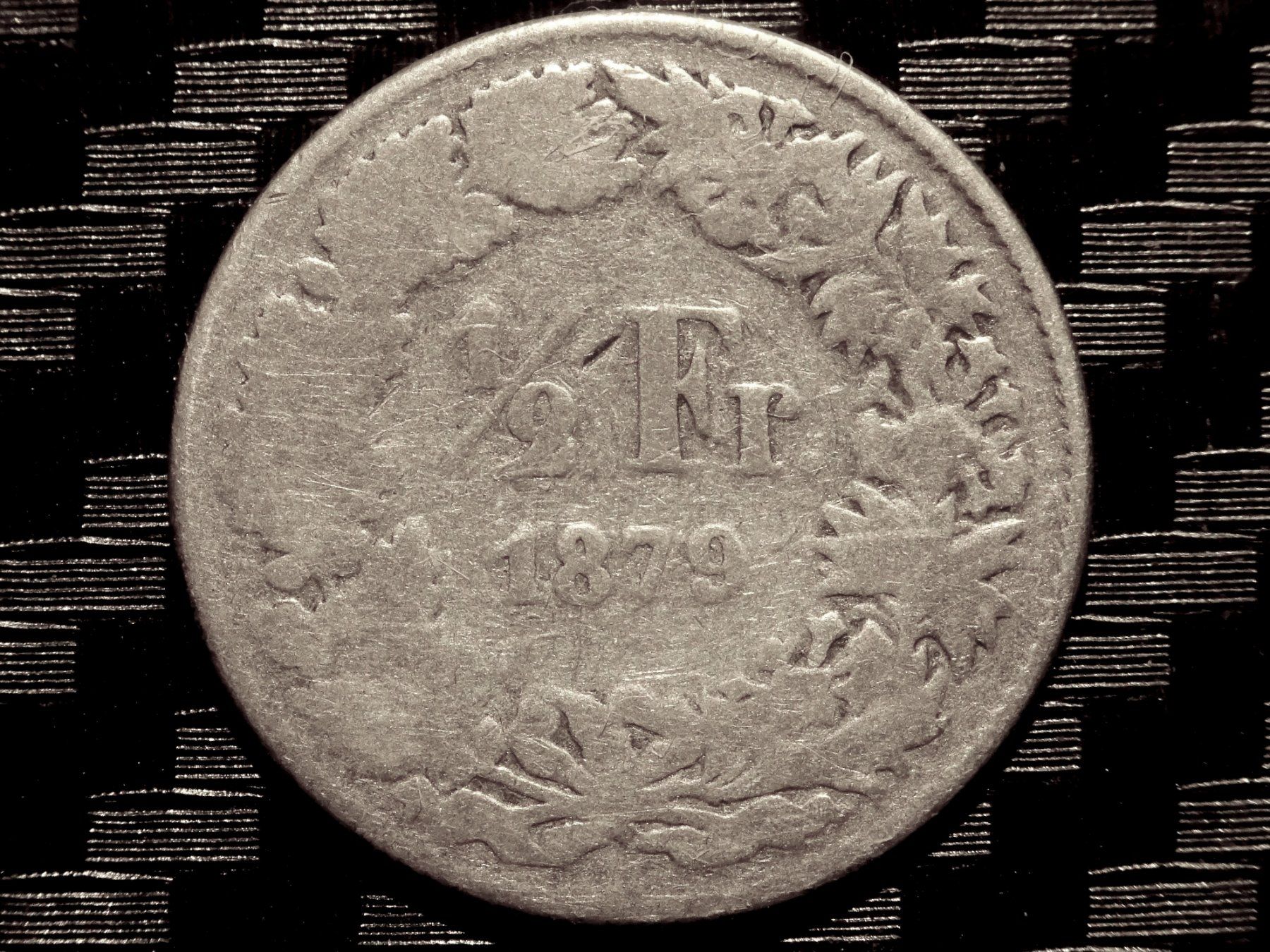 Tutti le monete: 1879 - 50 cts. 1.00 Mio.!!! 2.23gr – Usato da Courgenay venduto da ZubR237