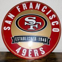🏈 NFL San Francisco 49ers Blechschild (Ø 30cm) (Lizenziert