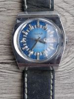 Doxa "Tank" striking blue gradient sunburst dial.D/D Auto.