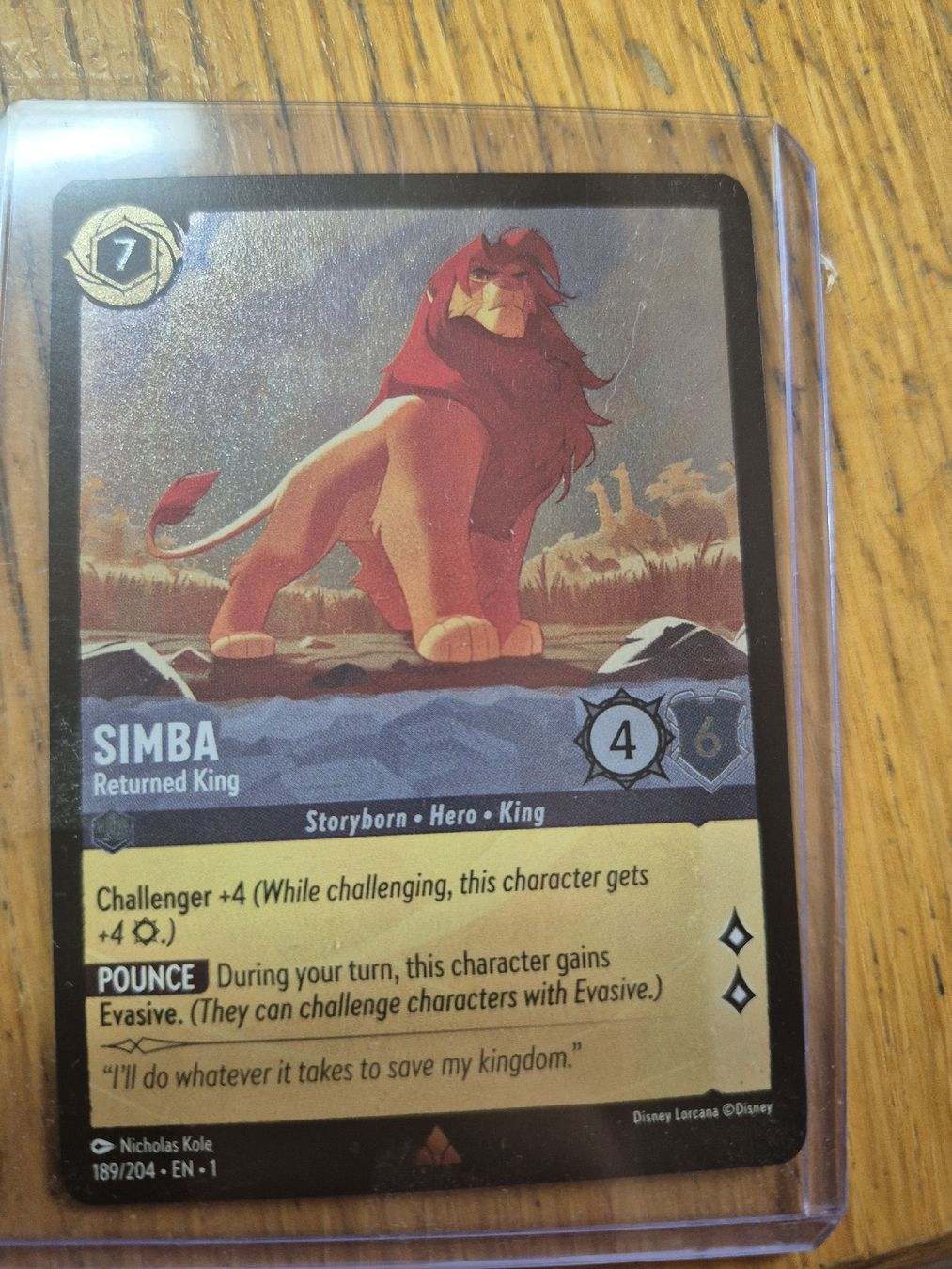 Disney Carte collezionabili: simba returned king foil – Nuovo (secondo la descrizione) da Mönthal venduto da Pmaverick