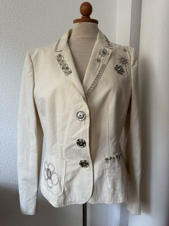 Blazer Moschino Cheap and Chic,100% coton écru, taille 40