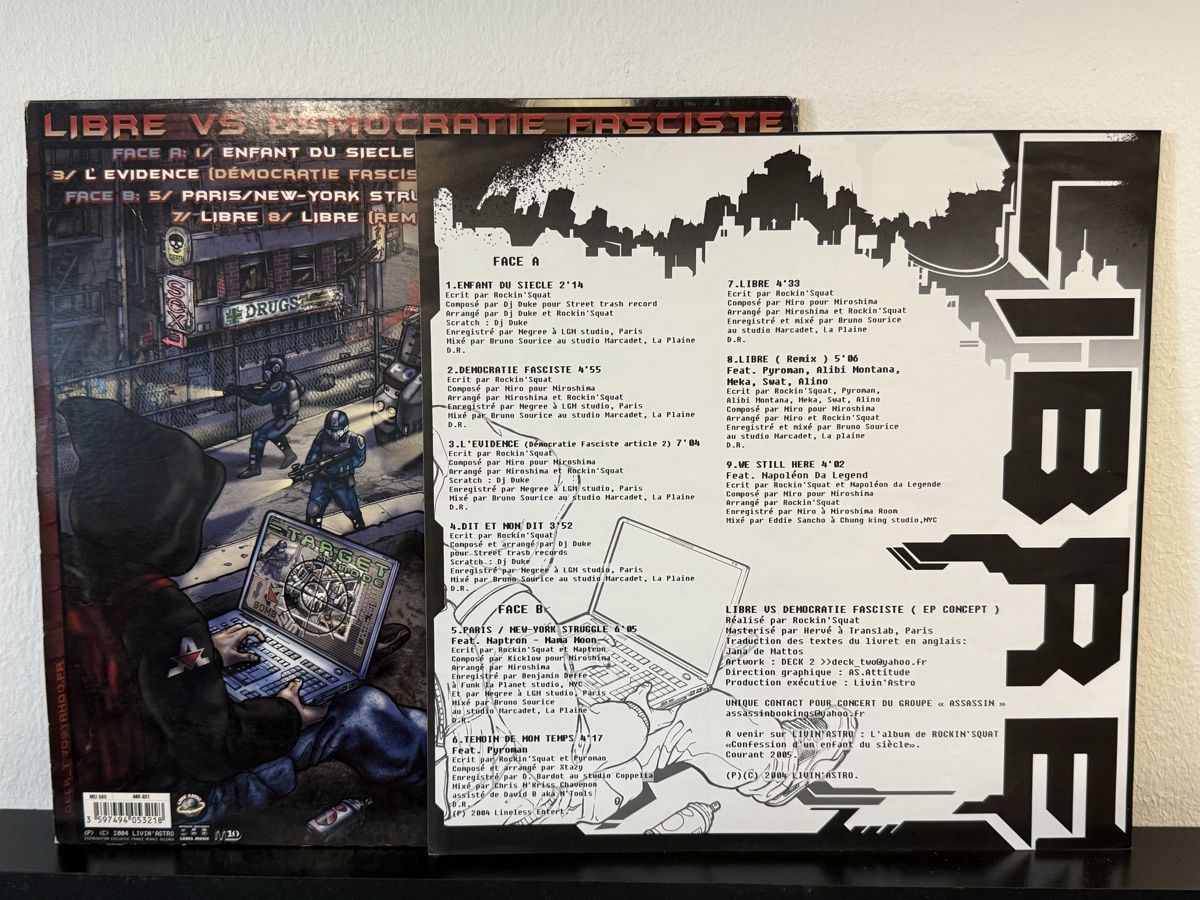 Dischi in vinile: Rockin' Squat - Libre vs Démocratie Fasciste / FR 2004 Lp – Usato da Delémont venduto da Studio_du_soleil 2