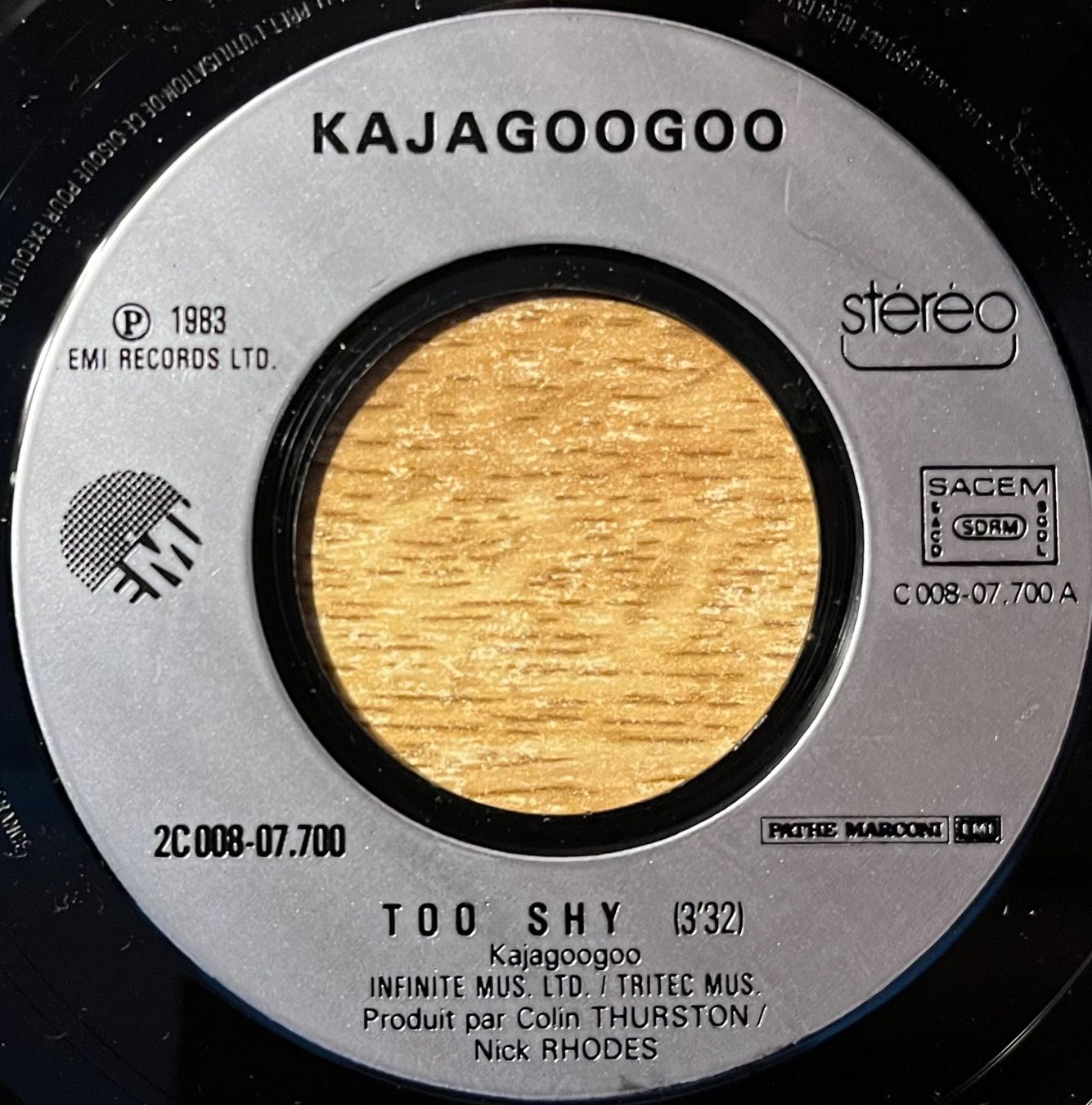 Dischi in vinile: KAJAGOOGOO - TOO SHY – Usato da Bussigny venduto da vinyl-pas-cher 3