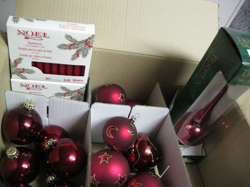 Weihnachtskugeln Weinrot unsw. Kaufen auf Ricardo