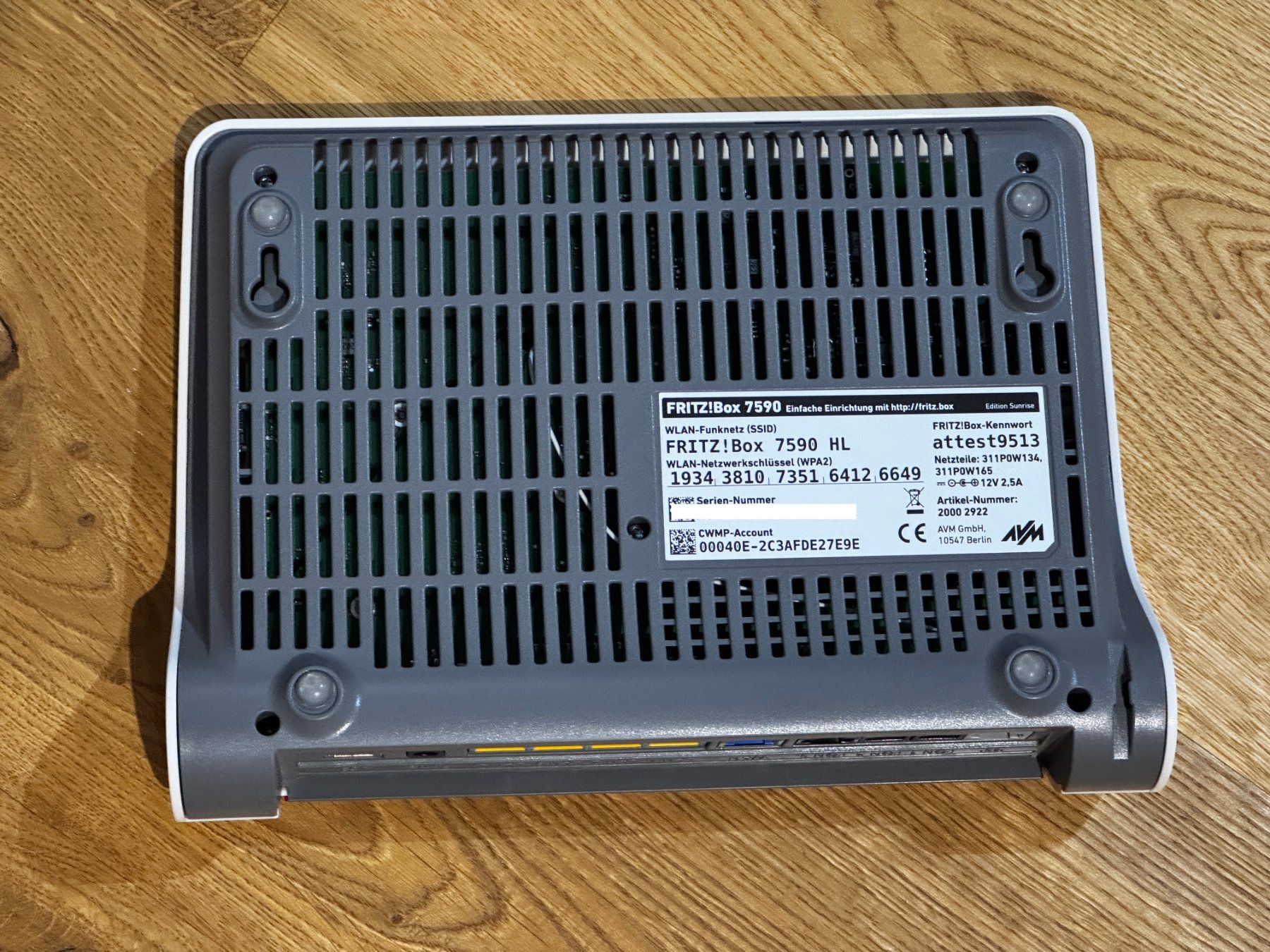 Fritz Modem & Router: Fritz!Box 7590 Edition A/CH – Usato da Flawil venduto da lightstorm77 1