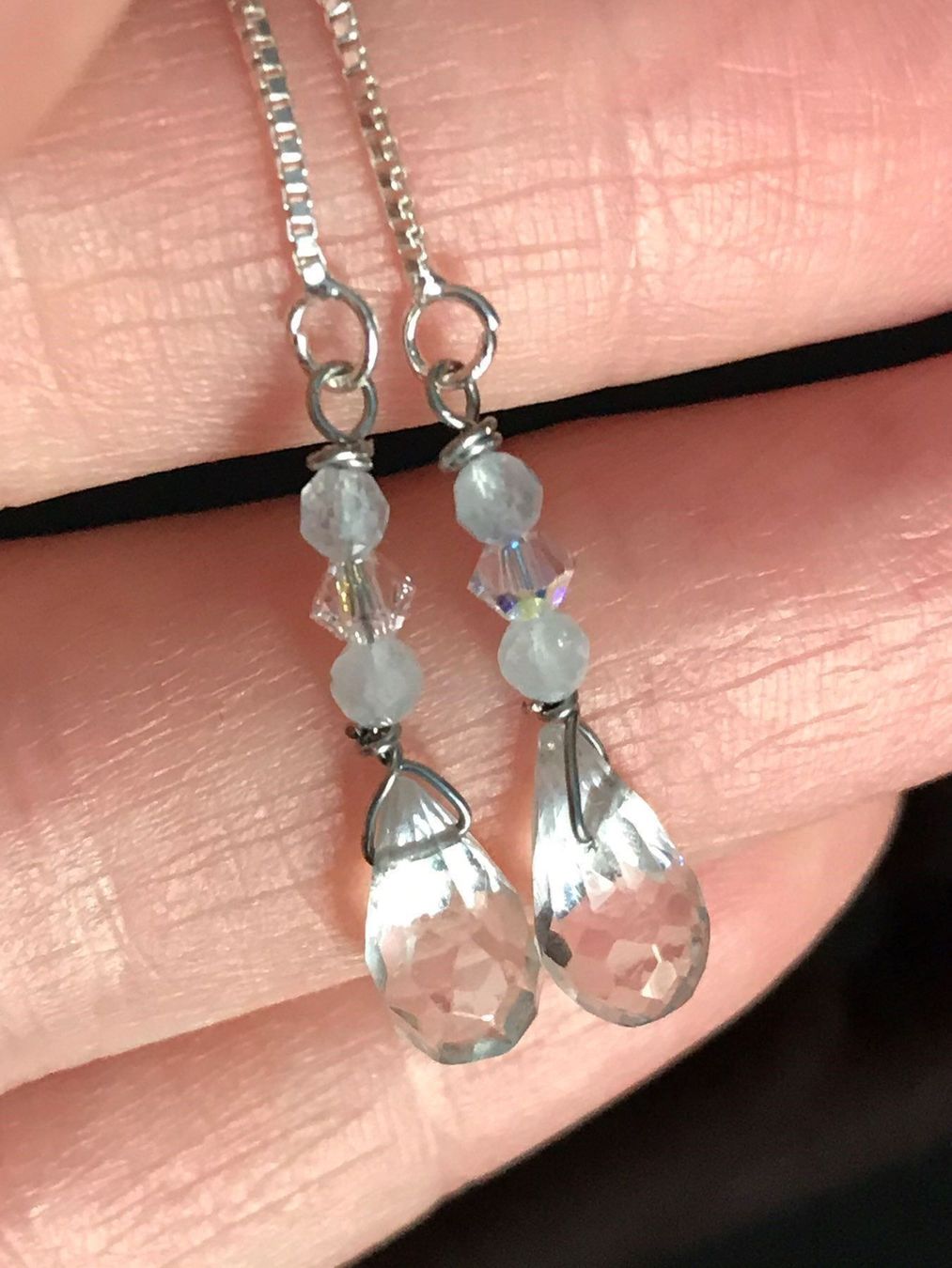 Orecchini pendenti & Orecchini a lobo: Aquamarin & original Swarovski Crystall – Nuovo (secondo la descrizione) da Basel venduto da Chili007 2